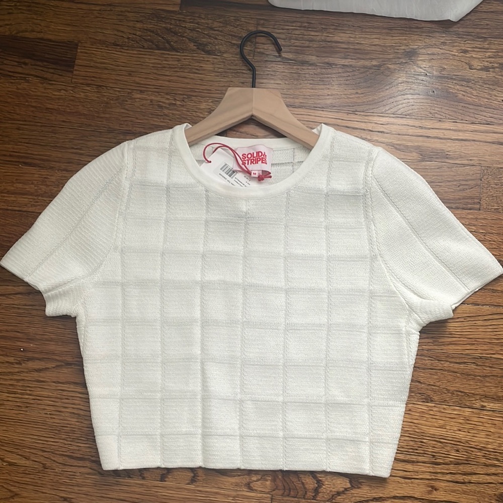 Brand new solid & stripped crop top